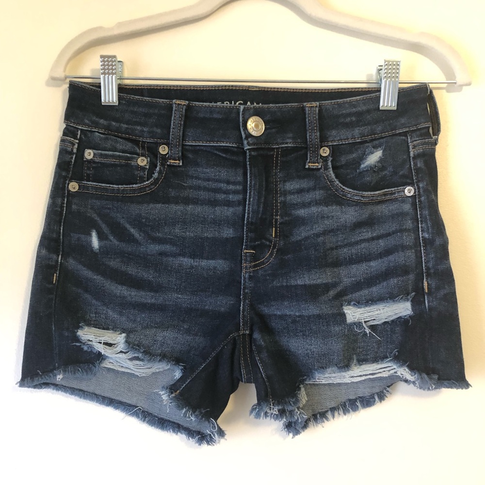 American Eagle Stretch MIDI Denim Shorts